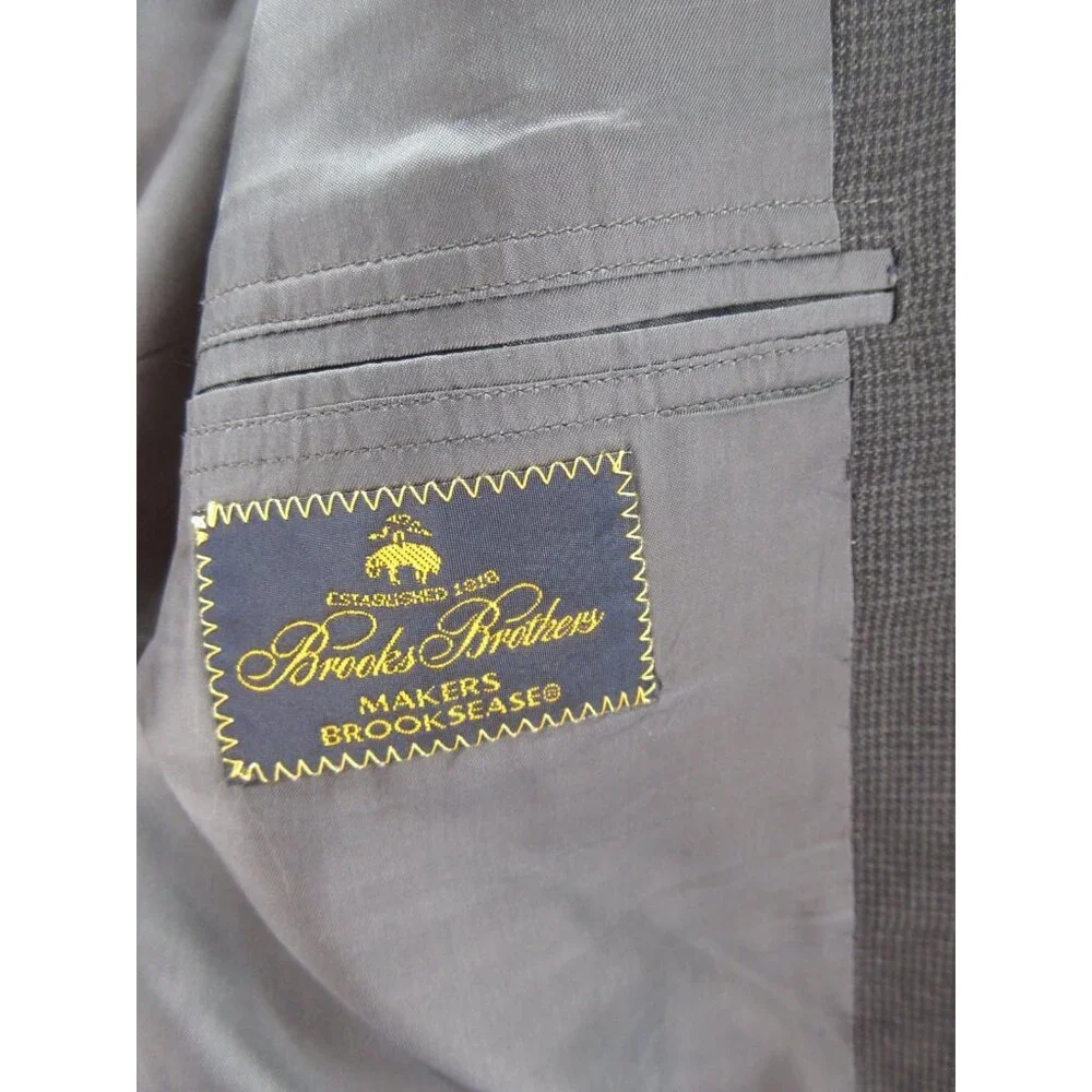 VINTAGE Brooks Brothers Sport Coat 41 Makers Brooksease Houndstooth USA